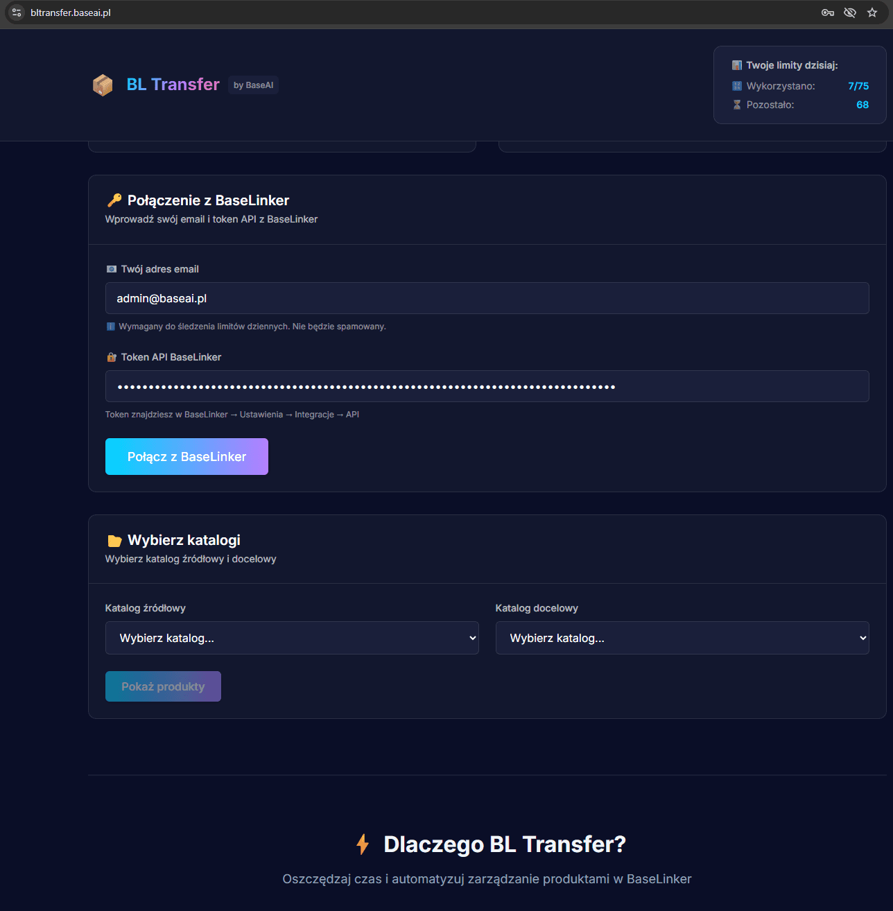 BL Transfer - Aktualizacja Listopad 2025: Filtrowanie Języków i Paginacja